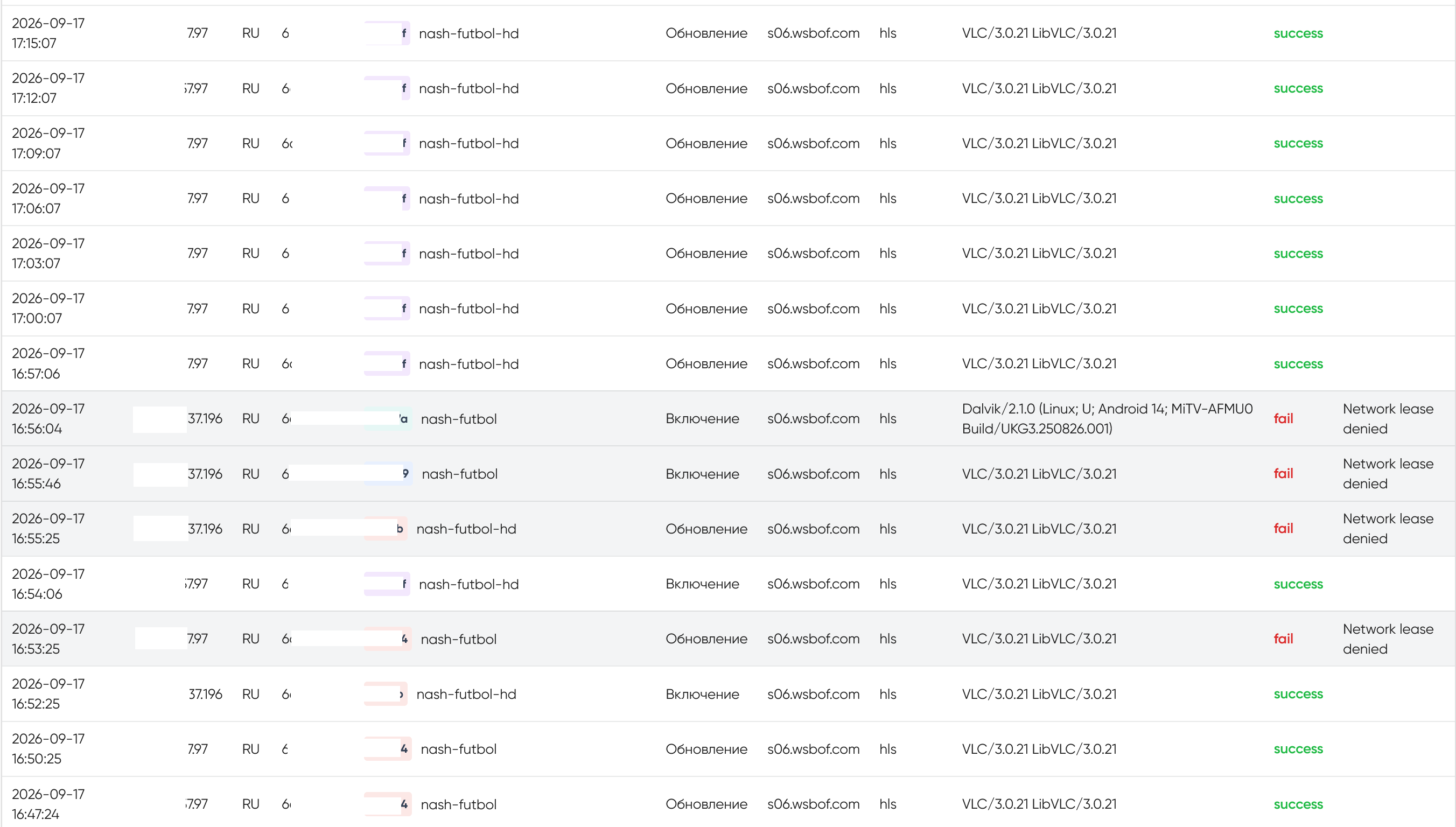 logs list